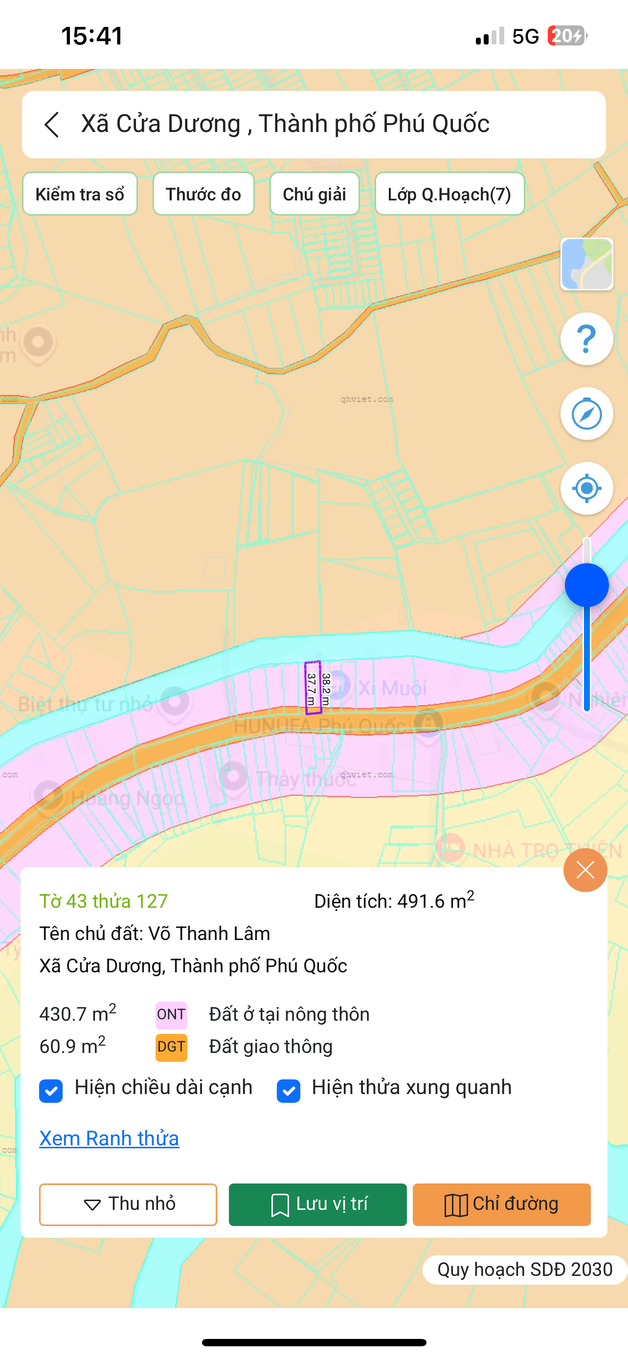 Chính chủ gửi bán mảnh đất 491,4m2 mặt tiền đường Bến Tràm - Phú Quốc Chính chủ gửi bán mảnh đất 491,4m2 mặt tiền đường Bến Tràm - Phú Quốc