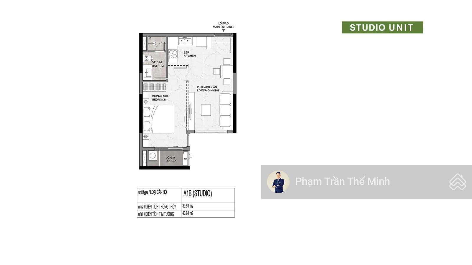 Elysian - Chuyển nhượng căn Studio 43,61m2 tầng 11 giá bán 3.2 tỷ bao thuế phí sang tên