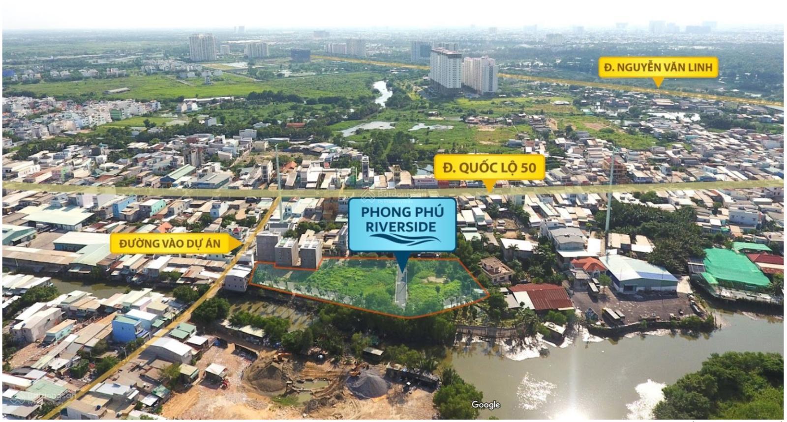 Bán đất view sông thoáng mát Quốc Lộ 50, Bình Chánh giá chỉ 5 tỷ/88m² LH 0939 368 ***