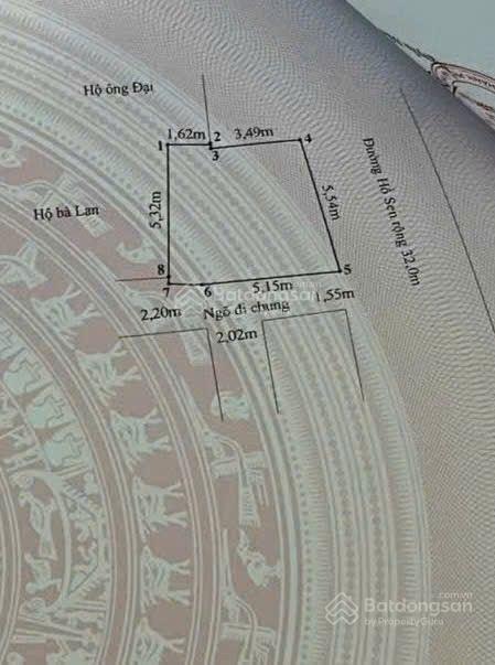 Hàng hiếm! Bán đất mặt đường Hồ Sen gần KS Công Đoàn, DT 33.5m2, ngang 5.54m cân đối, giá 290 tr/m2