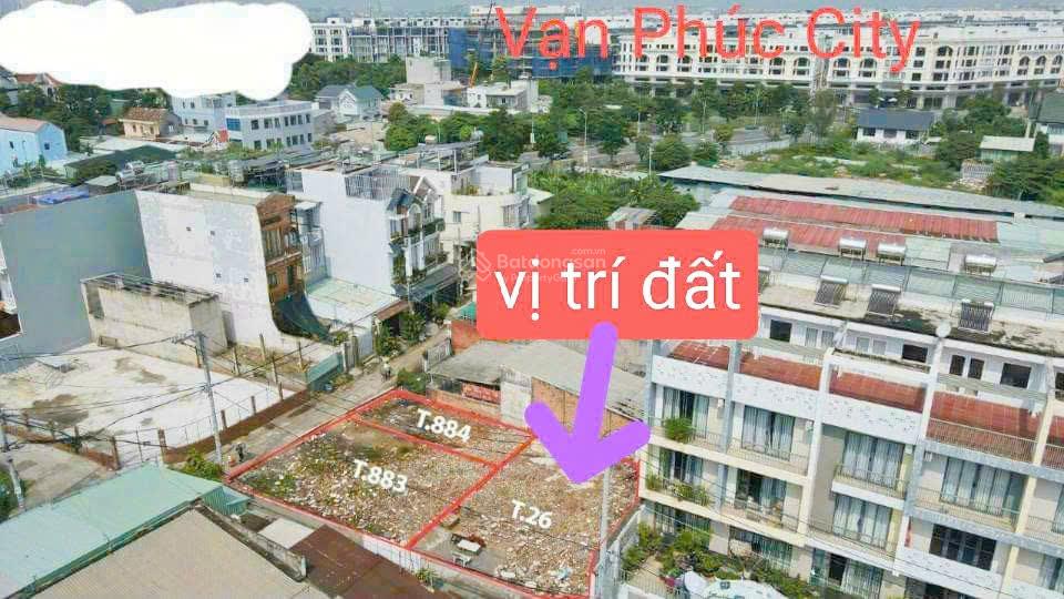 Hàng hiếm 2 lô đất sát Vạn Phúc - DT 5.5x15.24m - sổ riêng - có hệ số xây dựng 5 tầng