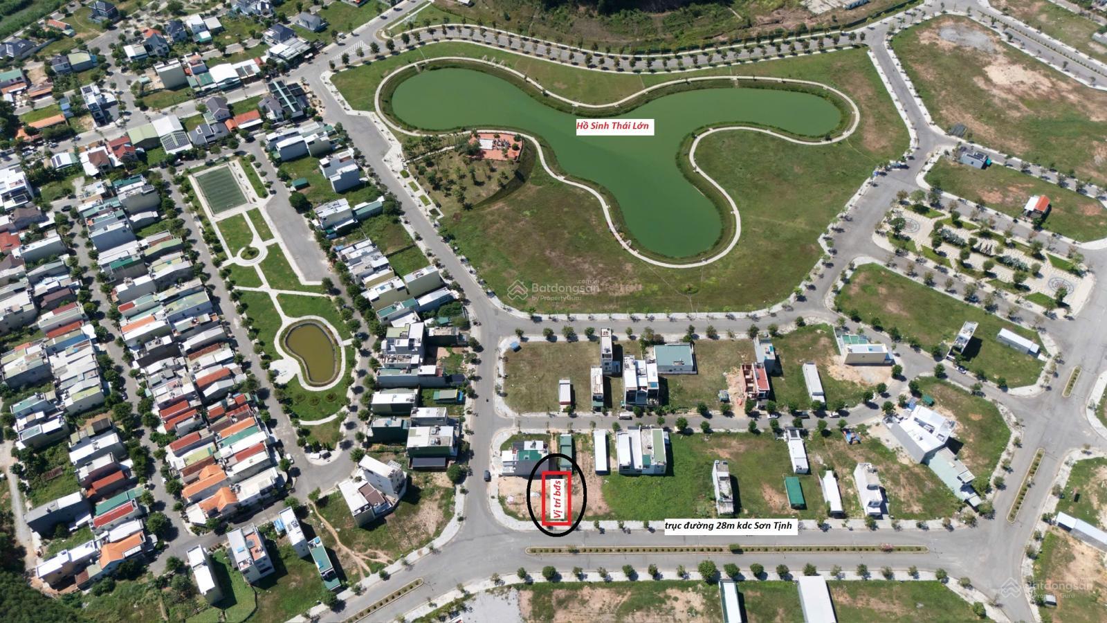 Bán đất đường 28 mét khu dân cư Sơn Tịnh 577 hướng Đông Nam gần cổng, giá 1.95 tỷ thương lượng