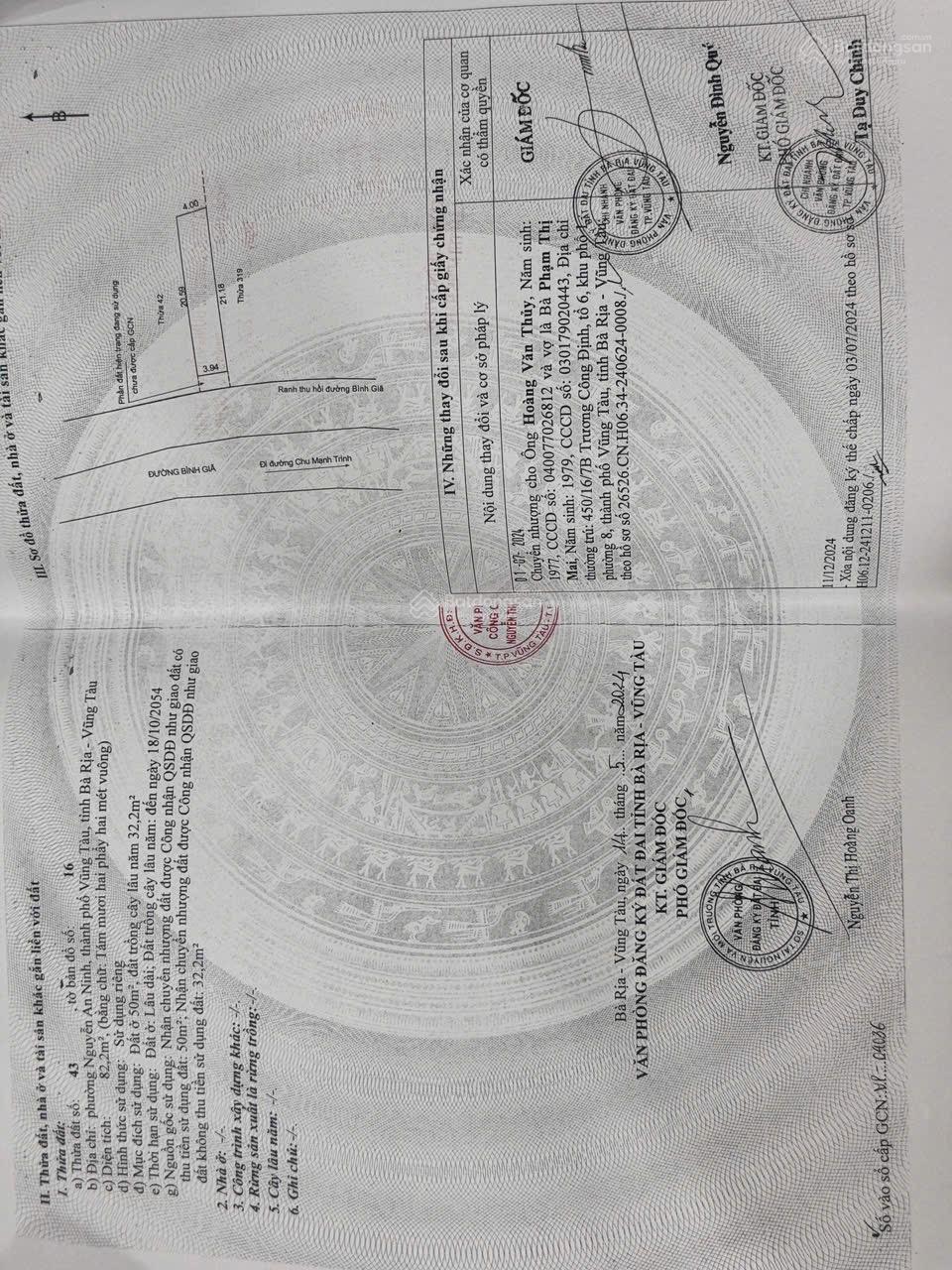 CHÍNH CHỦ GỬI BÁN NHÀ MẶT TIỀN BÌNH GIÃ, VŨNG TÀU. CÓ GIẤY PHÉP XÂY DỰNG 4 TẦNG