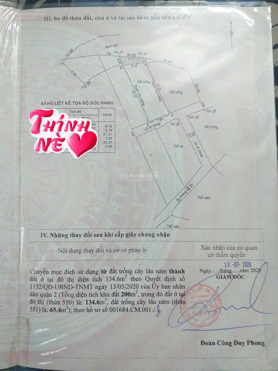 Bán đất Thạnh Mỹ Lợi Q2, đối diện Phố Đông Village, 200m², giá chỉ 5,999 tỷ, xây ngay, vay 70%