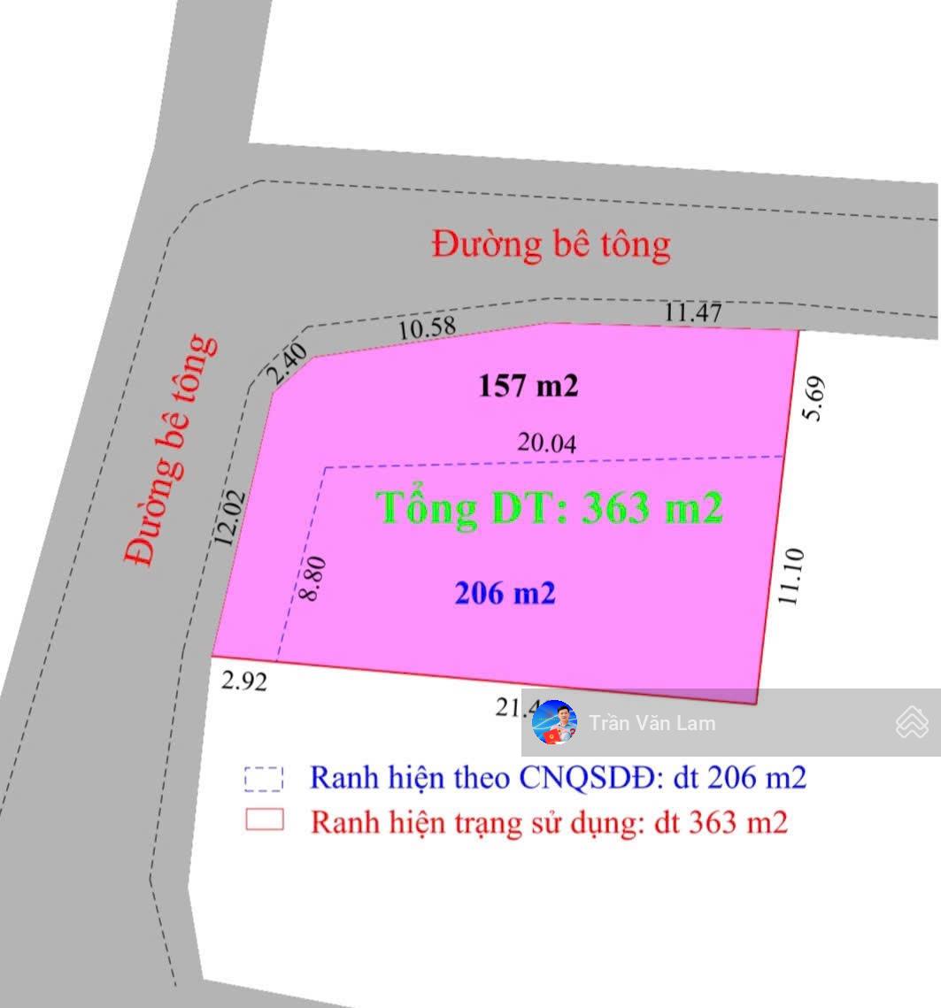 Bán lô góc đẹp Diên Điền diện tích 363m2 giá chỉ 1.65 tỷ