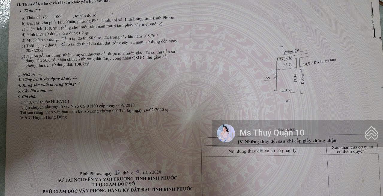 Bán đất trung tâm thị xã Bình Long, Bình Phước, ngay trung tâm tiêm chủng VNVC Bình Long Bán đất trung tâm thị xã Bình Long, Bình Phước, ngay trung tâm tiêm chủng VNVC Bình Long