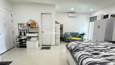 Cho thuê Saigon Mia Studio 1PN vị trí đẹp full nội thất đầy đủ giường tủ yên tĩnh