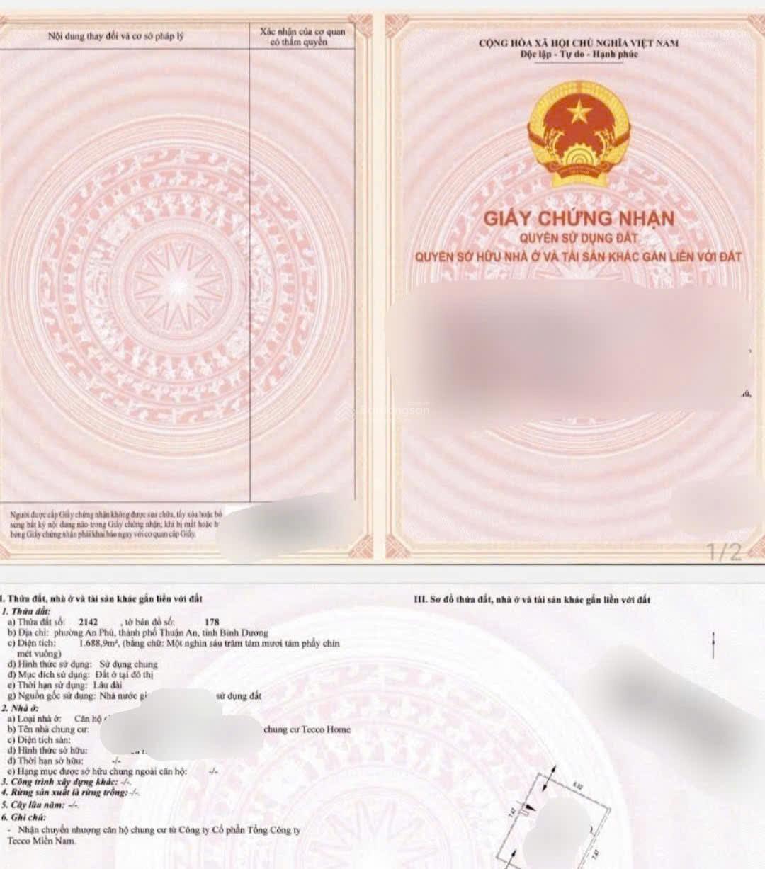 (7850d) tecco home an phú, TP HCM, 47 m² sổ hồng: 1,3 tỷ. Cam kết không đăng ảo. Nhận ký gửi