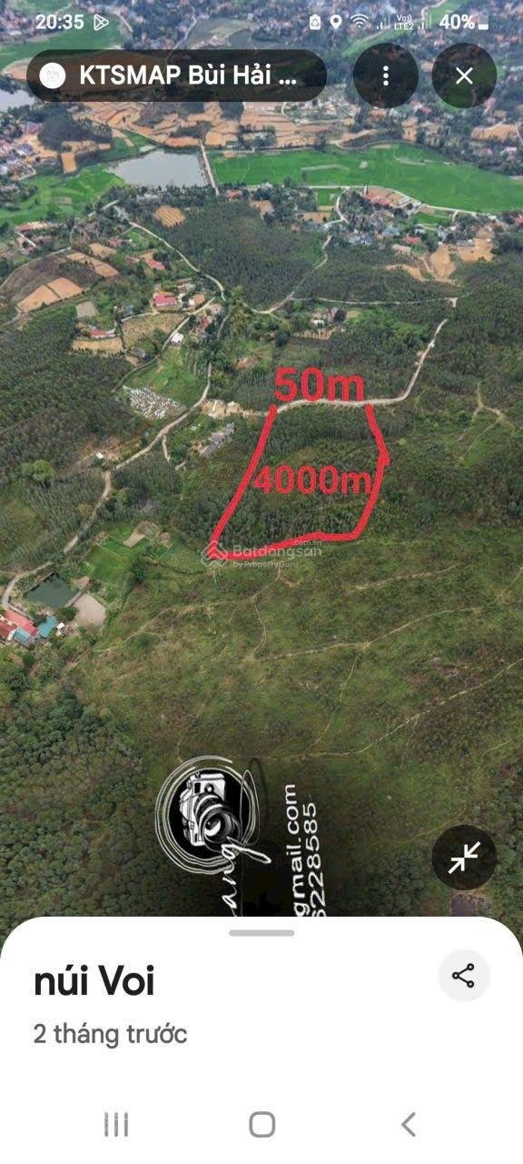 Bán 1956m2 đất RSX tại Núi Voi Vân Trục Lập Thạch Vĩnh Phúc. Gần hồ Vân Trục