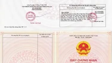 Chính chủ bán gấp nền đất ngay trung tâm thị trấn Thủ Thừa 108m2 sổ riêng sang tên công chứng ngay