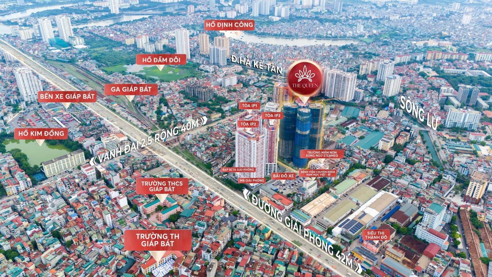 Mở bán chính thức dự án tòa Cánh hoa The Queen - 360 Giải Phóng, đơn giá chỉ từ 85tr/m2