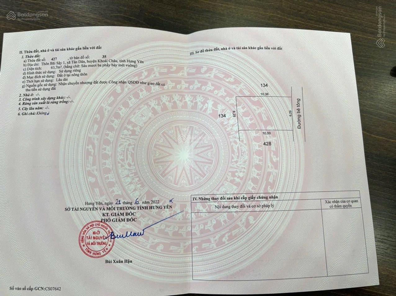 CCGB 1 lô đất nhỏ xinh tại Tân Dân, khuôn tiền cất két. LH 0946 955 ***