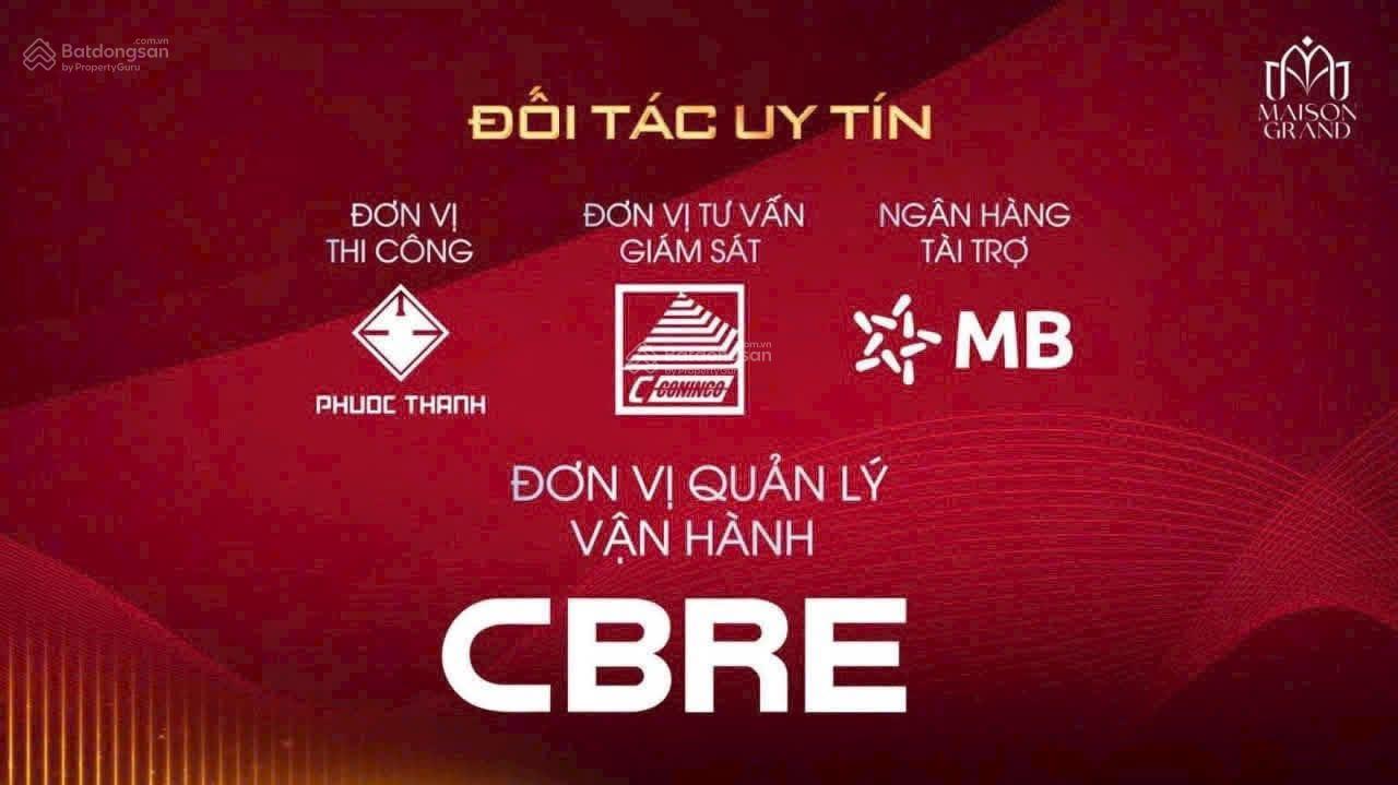 Bán căn hộ Maison Grand Phú Mỹ MT Quốc Lộ 51 giá chỉ từ 33tr/m2 bàn giao Full NT gỗ, TT50% nhận nhà