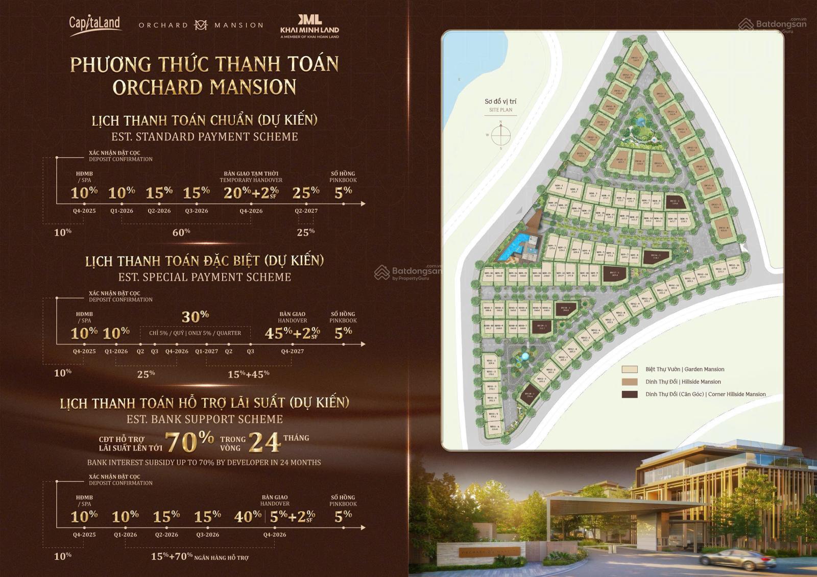 Cơ hội cuối cùng Booking 300 triệu nhận 600 triệu Orchard Mansion 160m2 giá 16,68 tỷ 0938 355 ***