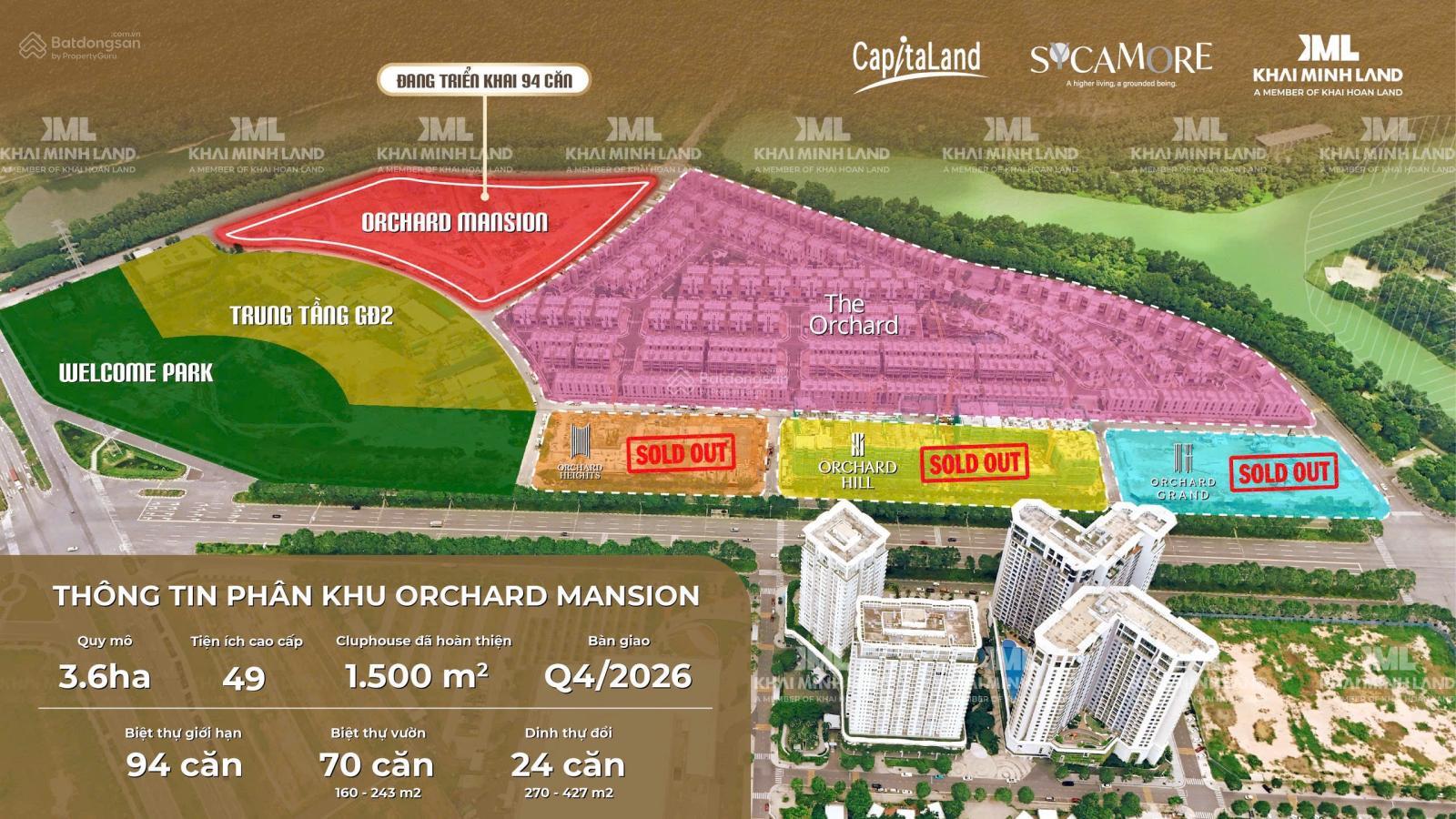 Cơ hội cuối cùng Booking 300 triệu nhận 600 triệu Orchard Mansion 160m2 giá 16,68 tỷ 0938 355 ***