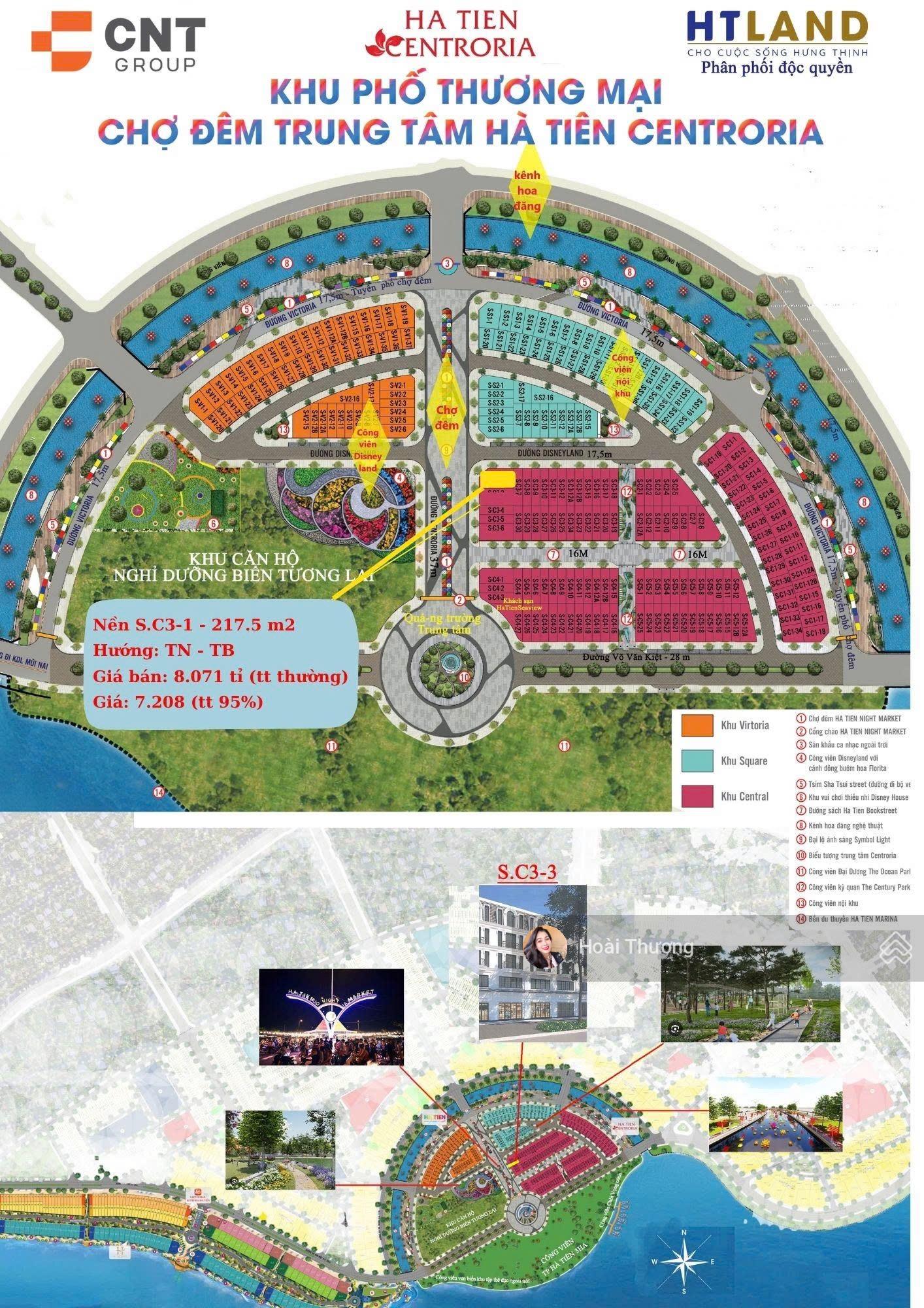 Nền góc chợ đêm Hà Tiên 217.5m giá 7.208 tỷ/hạ tầng hoàn thiện, có sổ/một nền duy nhất/0932 185 ***