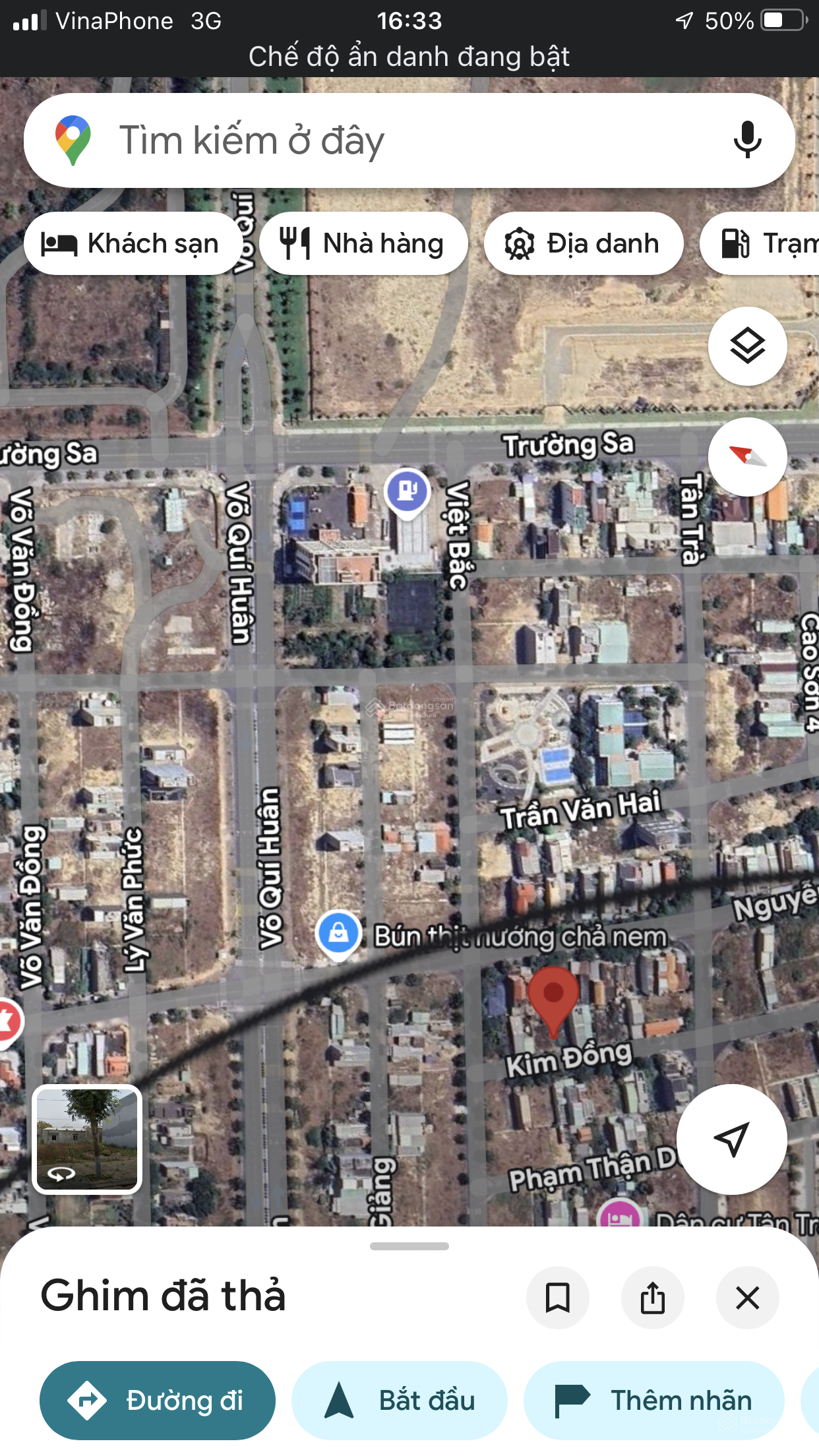 Bán lô kim đồng đường 7,5m cách bãi tắm Tân trà chưa đến 400m dt 102m2(5x20,4m) giá bán 6ty050.