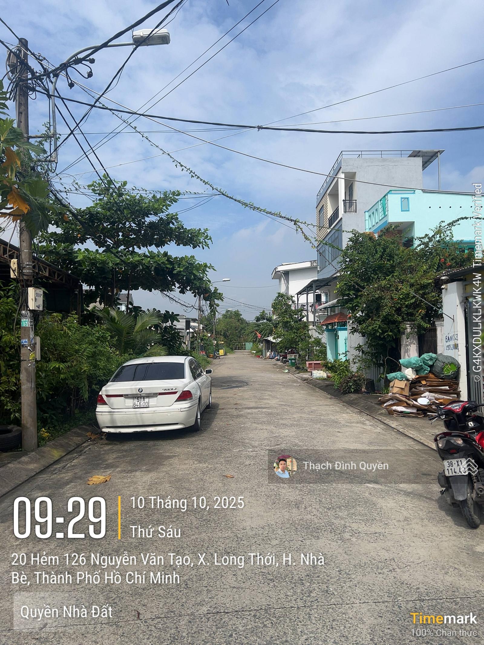 Đất thổ cư hẻm 126 Nguyễn Văn Tạo, Long Thới, Nhà Bè