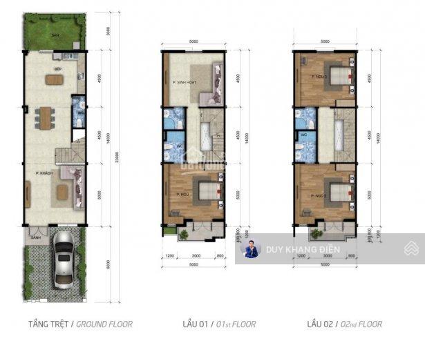 Nhà Phố 5x23m Khang Điền Melosa - 3 Tầng Full NT - 4PN 5WC - Nhà Mới Đẹp An Ninh BV 24/7 -Sân Ô Tô