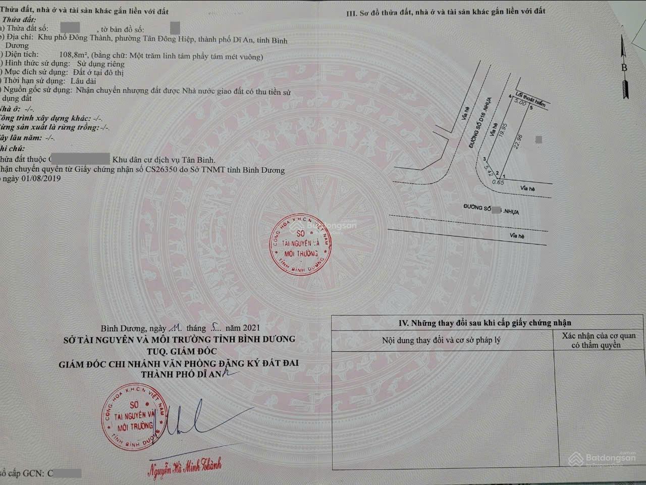 Bán căn góc 1T2L 5x23m, đường N15 KDC Bicosi, P. Tân Đông Hiệp