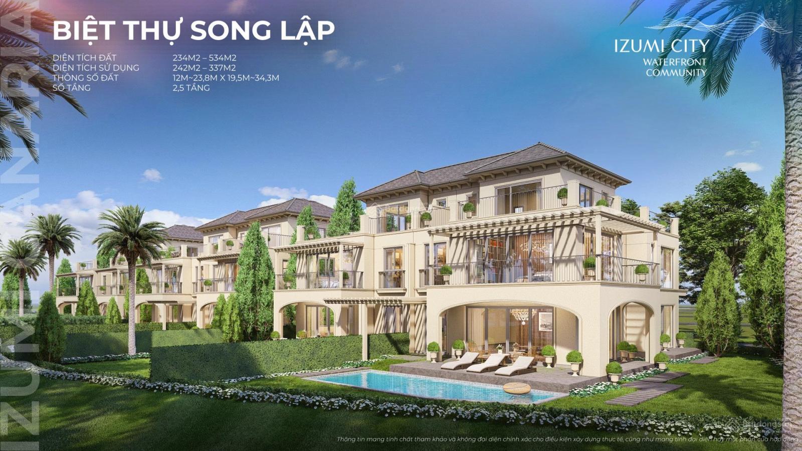 Izumi Canaria - bán biệt thự song lập 246m2, giỏ hàng mua trực tiếp chủ đầu tư, ưu đãi CK 16%