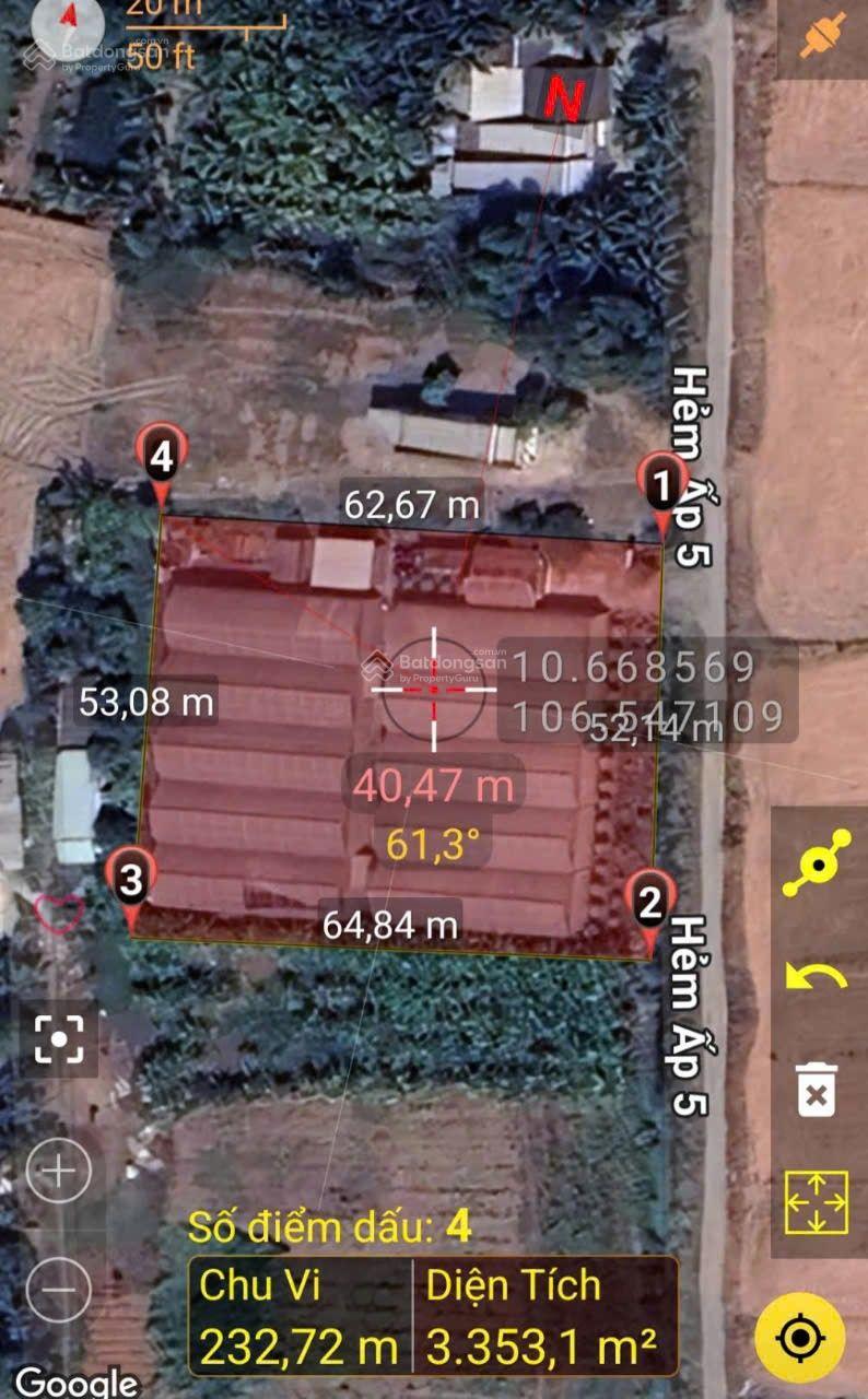 Hàng xây kho xưởng, nhà vườn sát Bình Chánh 3300m2