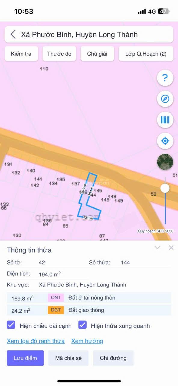 Cần tiền trả nợ hạ 500tr còn 1,7tỷ DT 5x20 nở hậu 13m có 100m thổ. Gần SB Long Thành. LH 0973 610 ***