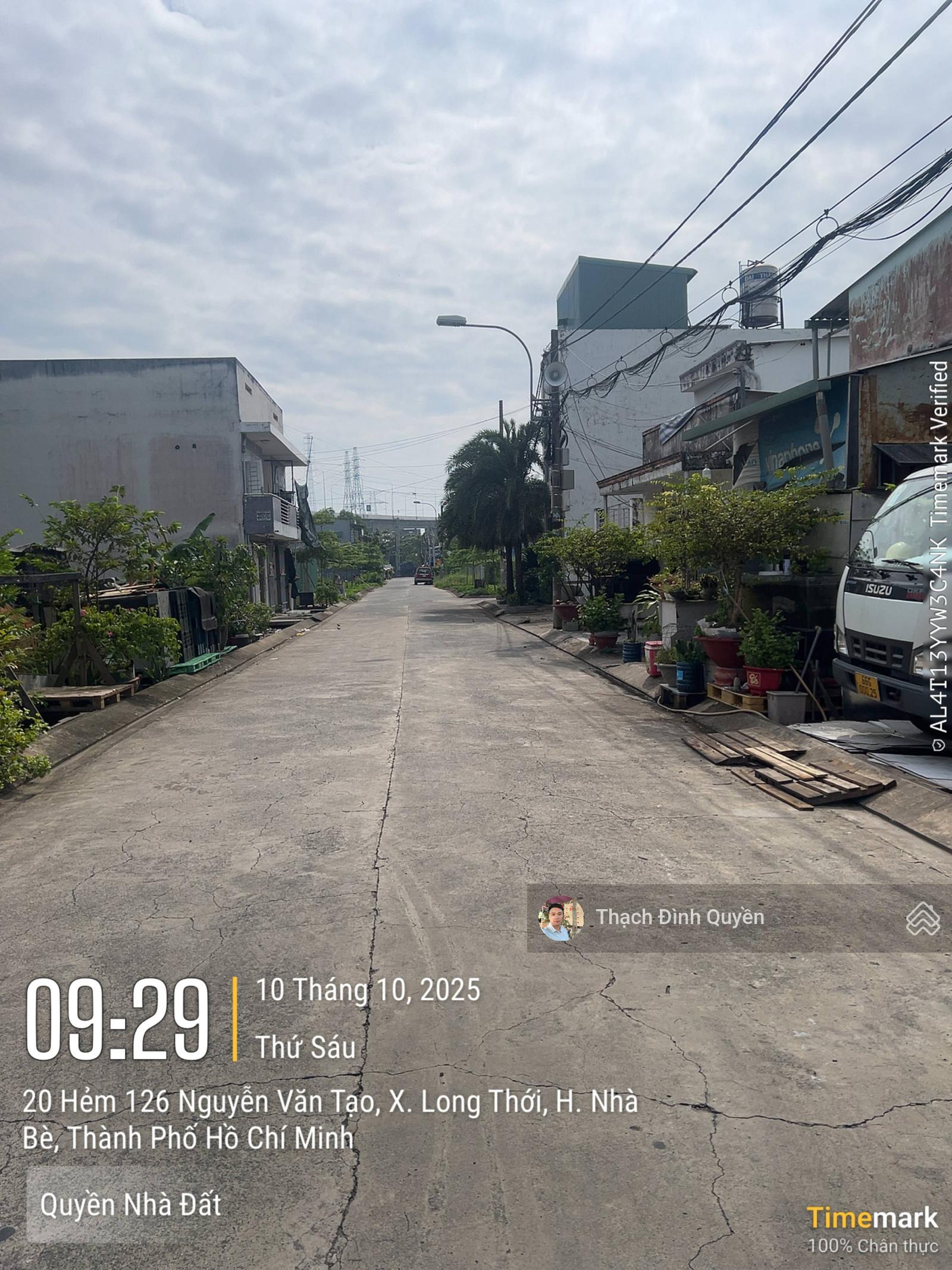 Đất thổ cư hẻm 126 Nguyễn Văn Tạo; 222m2(10x22m) giá 33 triệu/m2