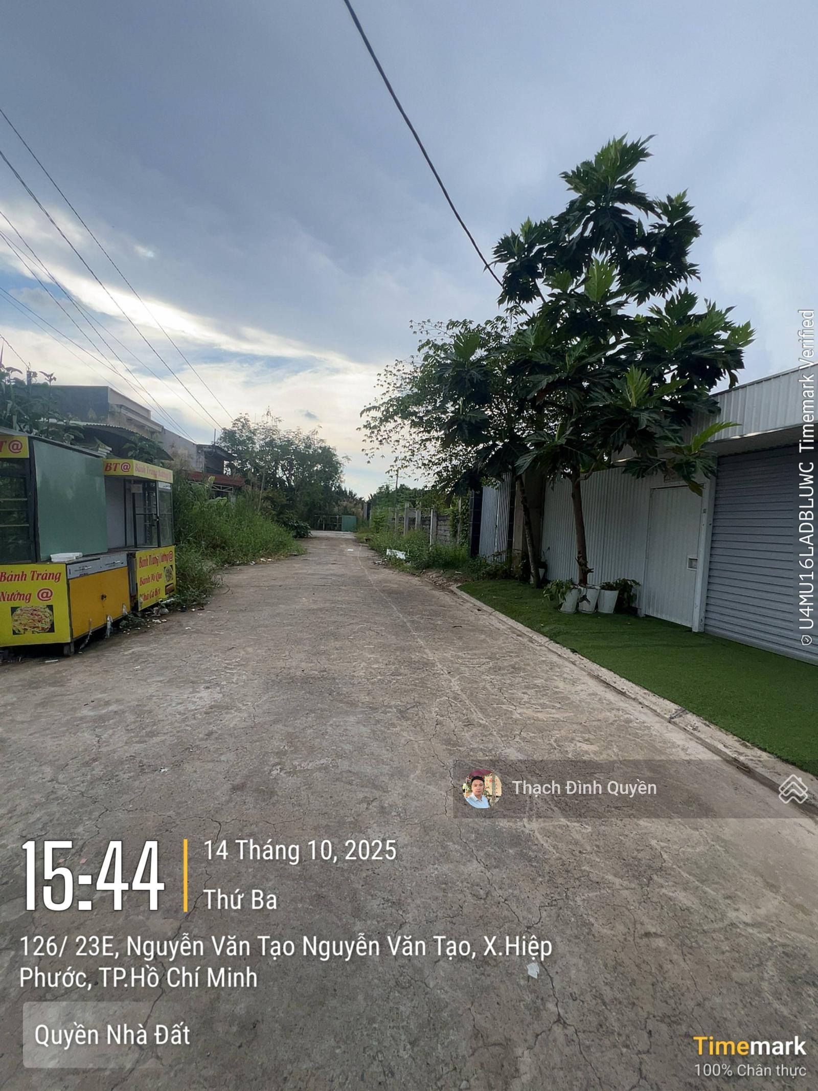 Đất thổ cư hẻm 126 Nguyễn Văn Tạo; 222m2(10x22m) giá 33 triệu/m2