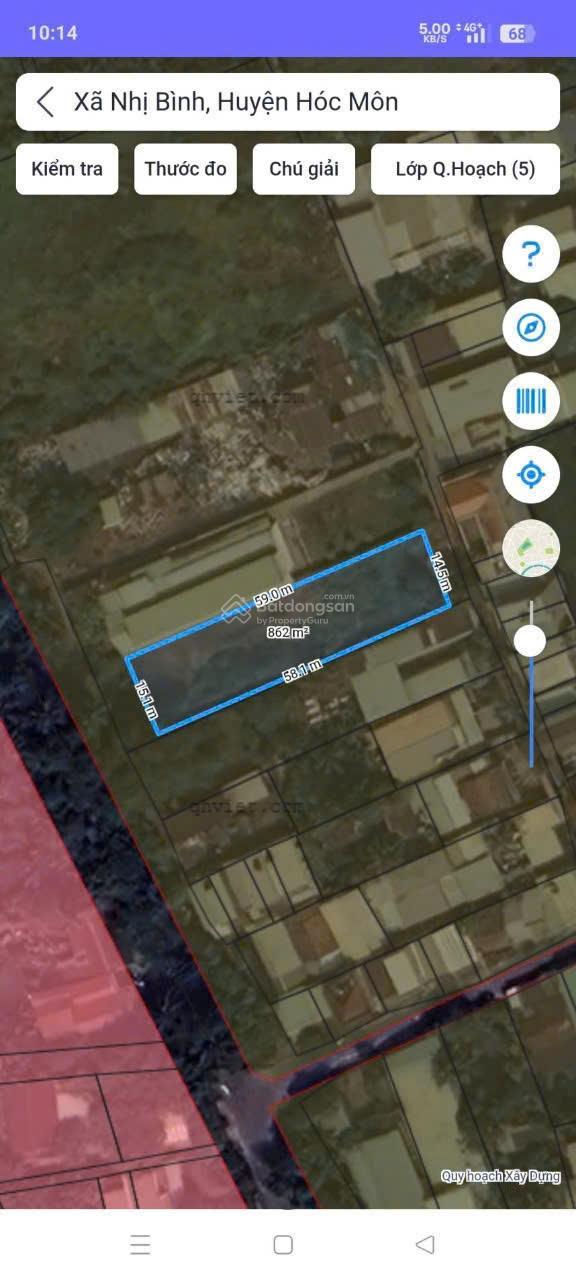 Đất 2 MT Nhị Bình 18 - Hóc Môn; DT 863m²; Cách Bùi Công Trừng 200m; Giá TL chính chủ