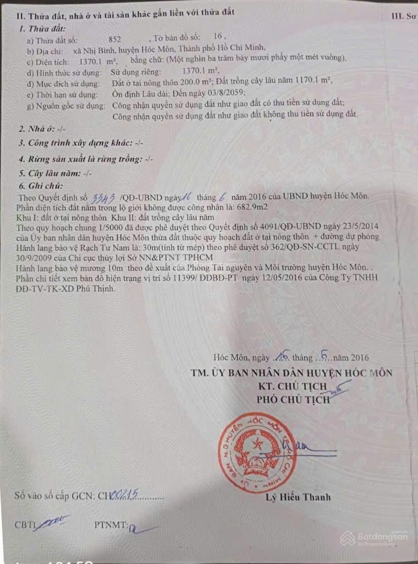 Đất góc 2 mặt tiền rạch xã Đông Thạnh, Hóc Môn; DT 1950m2, có 200m thổ cư, tặng GPXD Đất góc 2 mặt tiền rạch xã Đông Thạnh, Hóc Môn; DT 1950m2, có 200m thổ cư, tặng GPXD