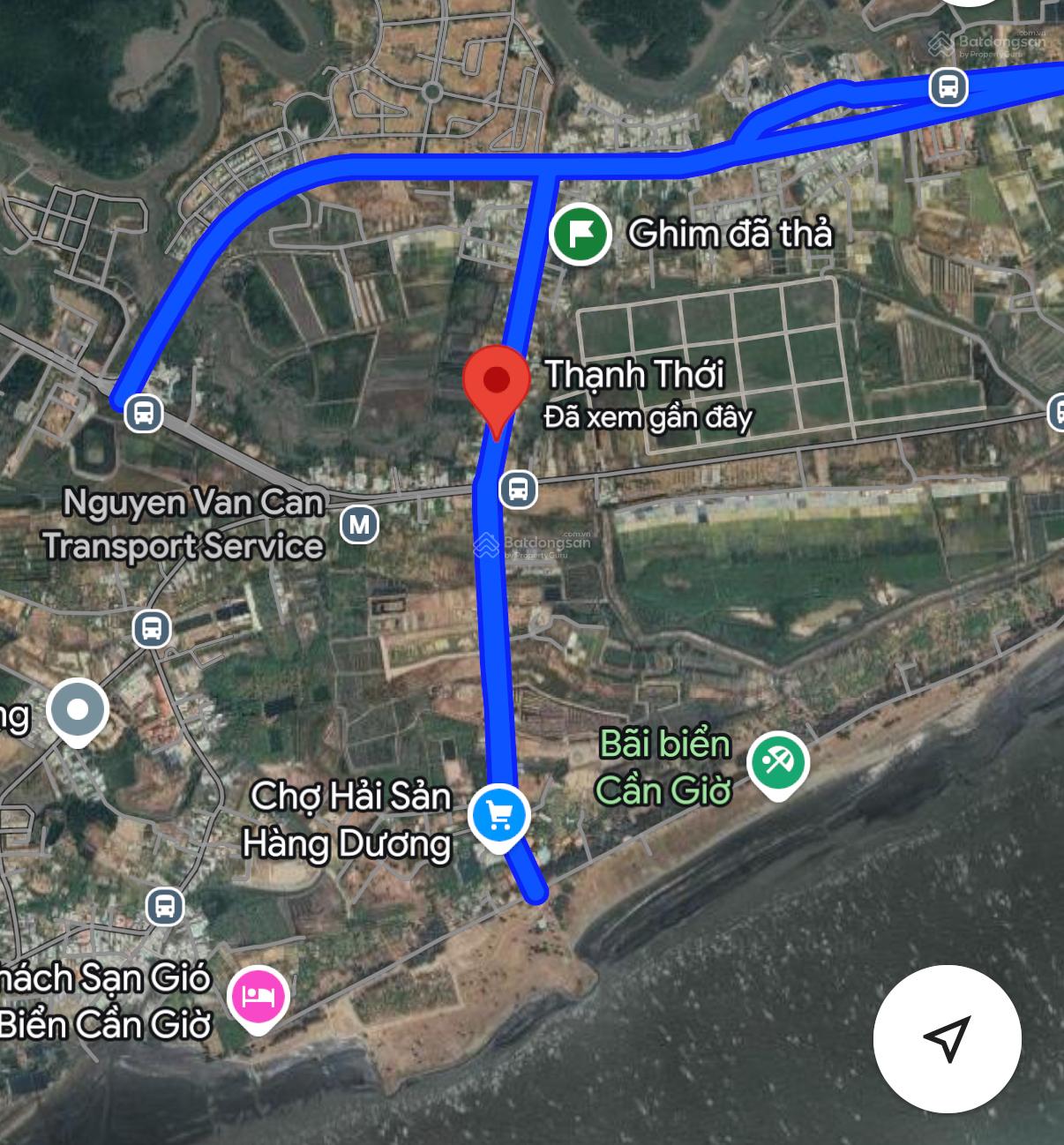 Bán lô đất thổ cư 17tr/m2 đường Lương Văn Nho và Thạnh Thới, Cần Thạnh, Cần Giờ