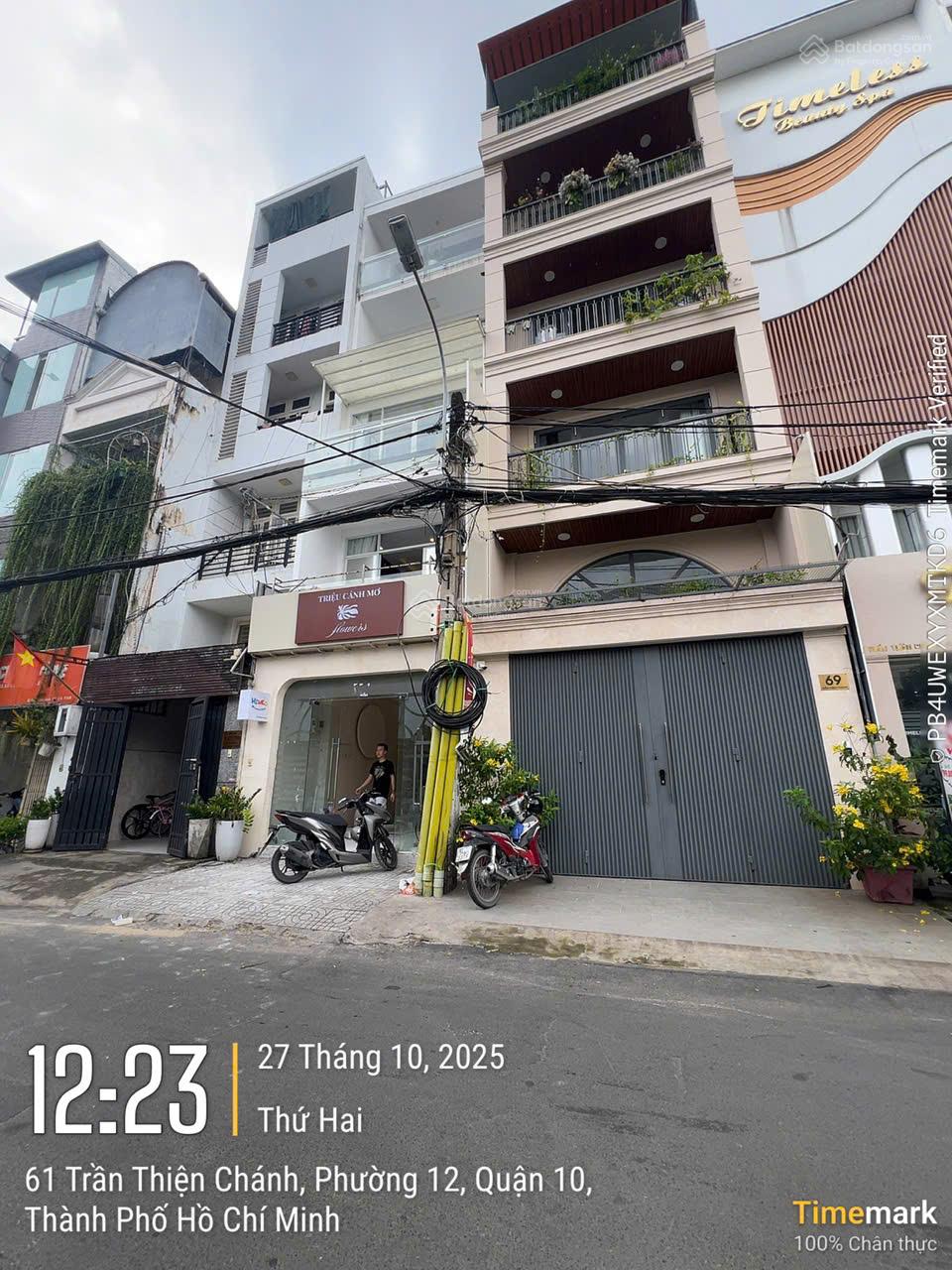 Bán nhà MT Trần Thiện Chánh, P12, Q10 - 4 x 20m, 4 tầng, HĐT 55 tr/th, giá 26.5 tỷ