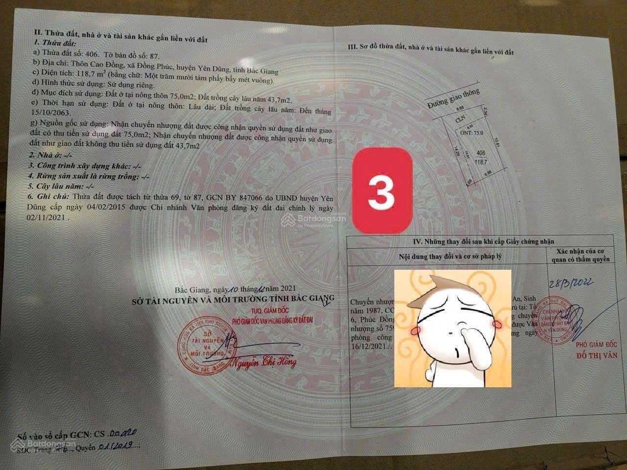 Bán 2 lô đẹp gần ngã 6 Cao Đồng, Đồng Phúc, Yên Dũng, Bắc Giang