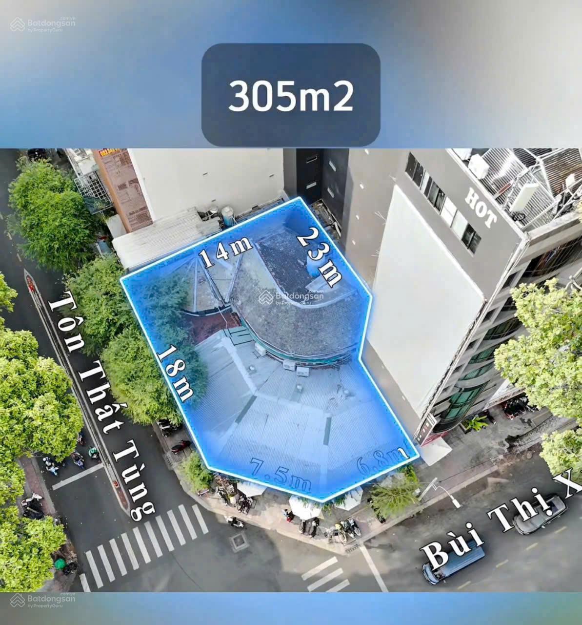 Bán nhà 2 mặt tiền Bùi Thị Xuân và Tôn Thất Tùng, Quận 1