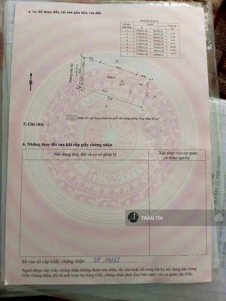 Lô đất mặt tiền đường Hải Hồ, Hải Châu