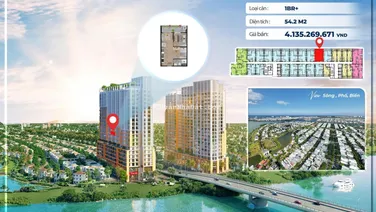 CC cần ra gấp Giá cắt lổ S21010 1PN+ view Downtown Spana Tower Hòa Xuân
