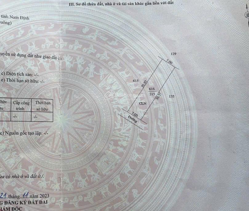 Chỉ từ 8 triệu/m2 Sở hữu lô đất mặt tiền 7m sát khu công nghiệp Vsip hải long nam định