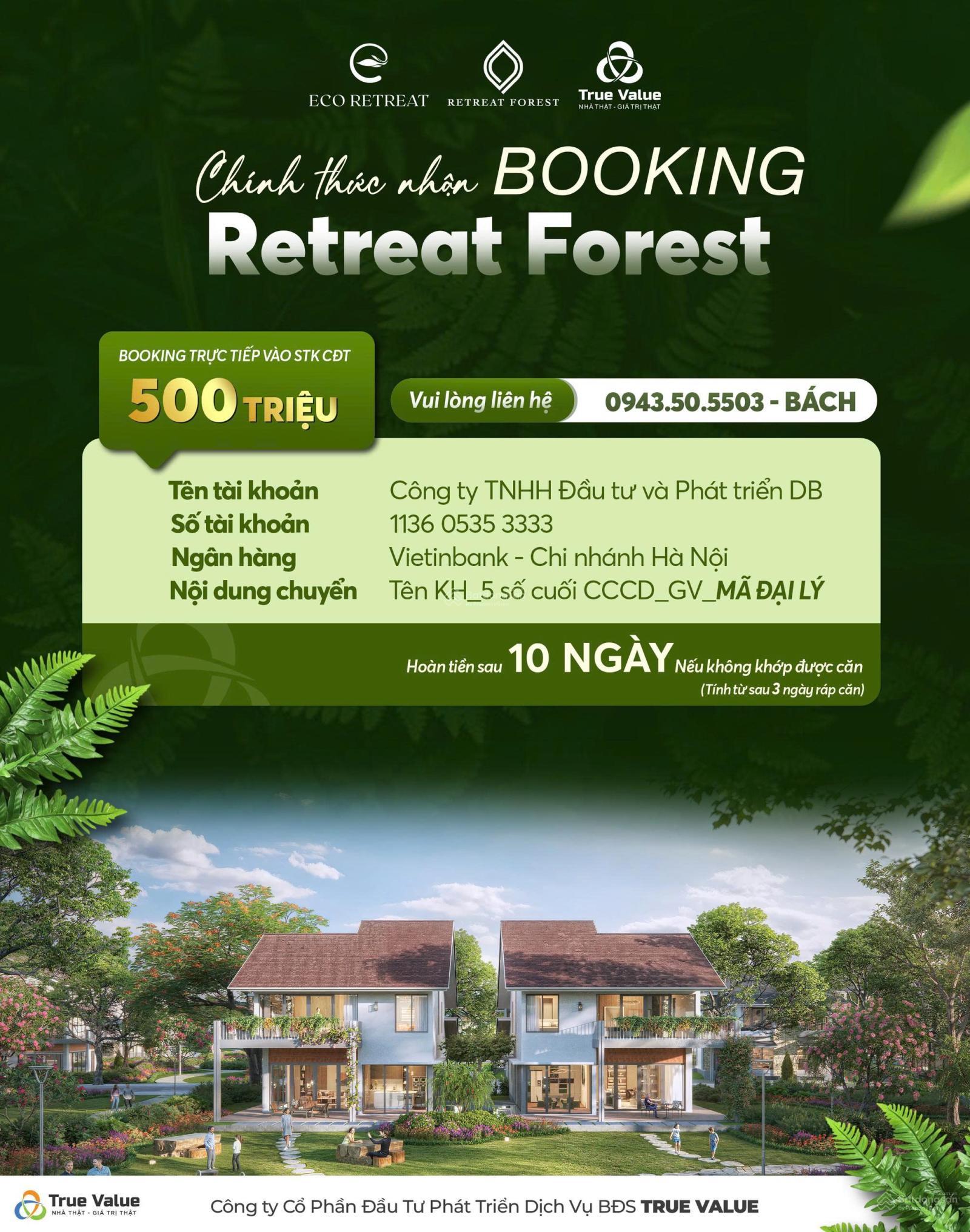 Booking sớm đón lộc vàng và ưu tiên chọn căn tại phân khu cao cấp nhất dự án, biệt thự rừng có hầm Booking sớm đón lộc vàng và ưu tiên chọn căn tại phân khu cao cấp nhất dự án, biệt thự rừng có hầm