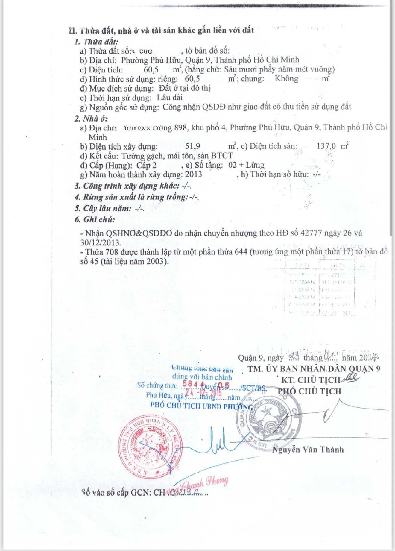 Nhà lô góc 60m2 (5x12 vuông) hẻm, đường 898, Nguyễn Duy Trinh, P Phú Hữu, Thủ Đức (5,350) Nhà lô góc 60m2 (5x12 vuông) hẻm, đường 898, Nguyễn Duy Trinh, P Phú Hữu, Thủ Đức (5,350)