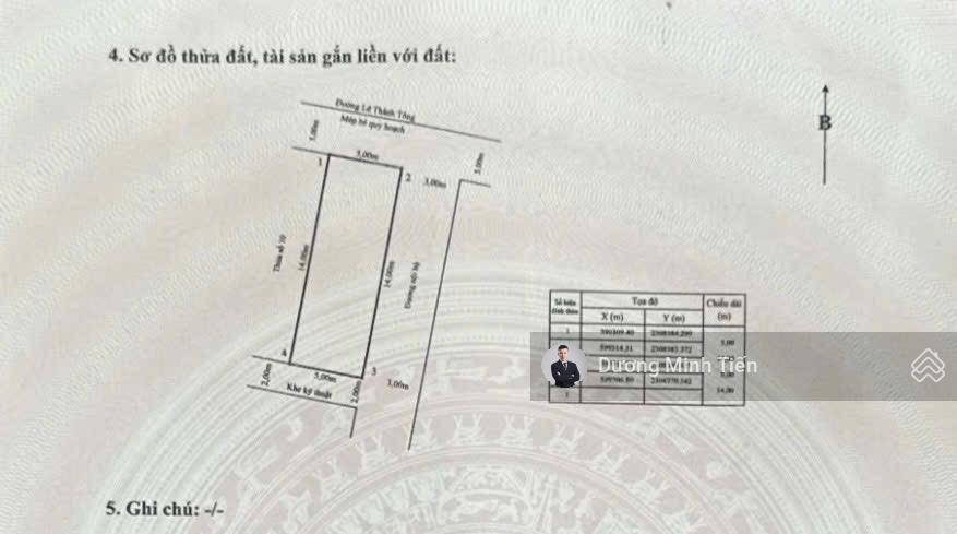 Lô xẻ khe 70m2 ngang 5m mặt đường Lê Thánh Tông - TĐC Kho 3 Lạc Viên gần cầu Hoàng Gia