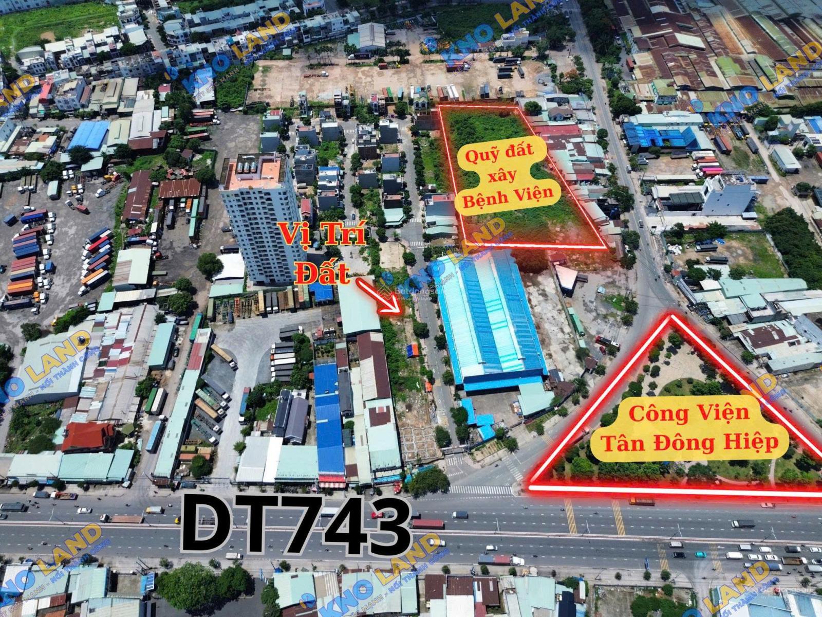 Giảm 300tr bán 93m2 trục chính vừa ở vừa kinh doanh - bán trục đường DT743