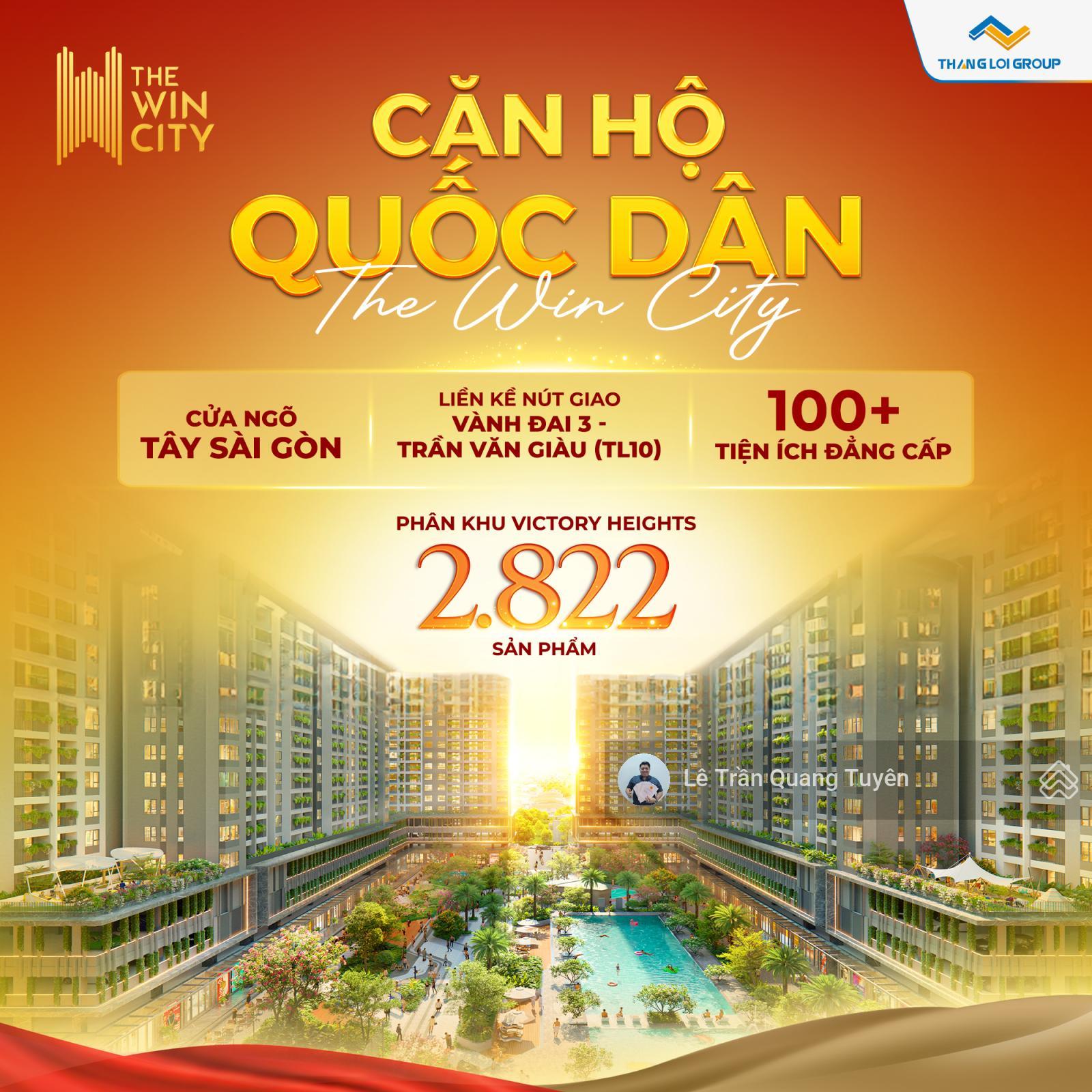 Sở hữu căn hộ The Win City giá căn 2PN chỉ từ 1.2tỷ LK AEON Mall Bình Tân & Võ Văn Kiệt nối dài
