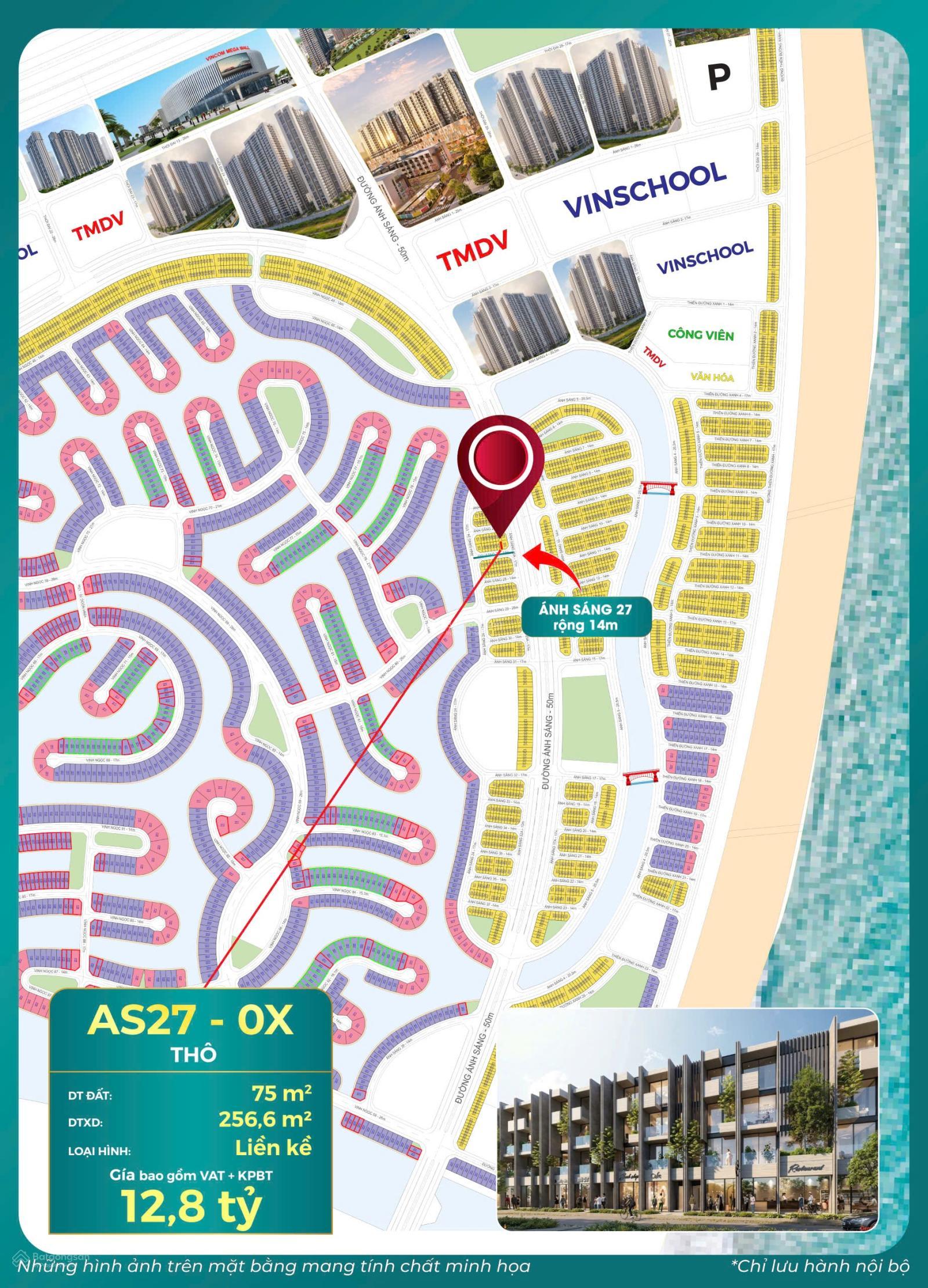 CƠ HỘI SỞ HỮU LIỀN KỀ ÁP GÓC TRUNG TÂM VỊNH NGỌC VINHOMES CẦN GIỜ. DT 75m2, MT5m - KINH DOANH 24/7