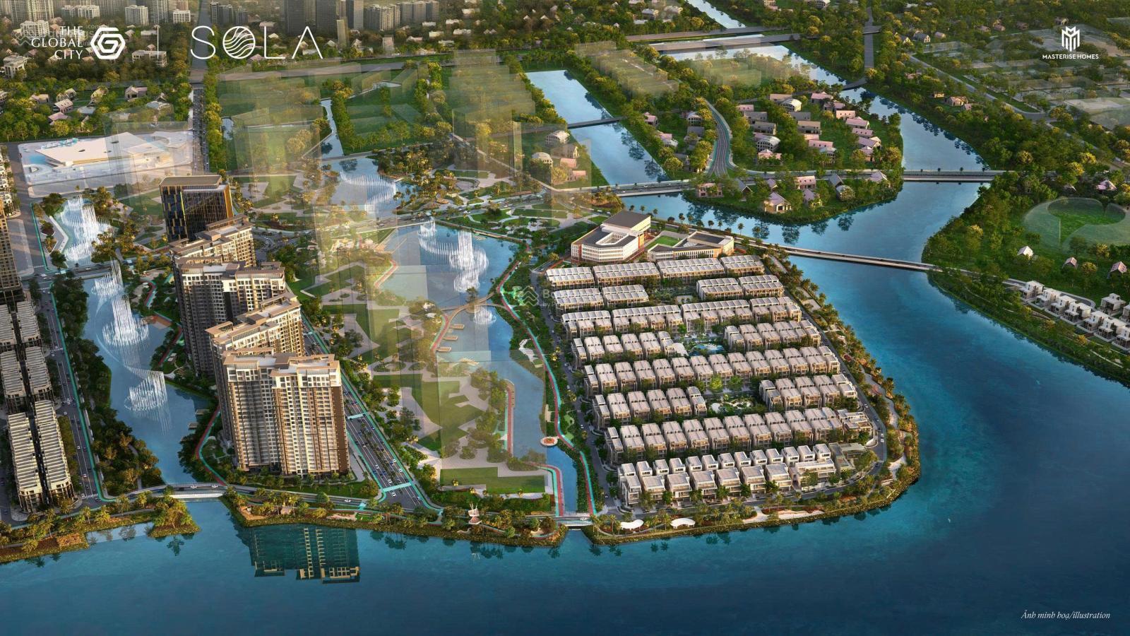 Biệt thự Sola Đảo Ánh Dương - The Global City giá chỉ từ 47 tỷ - Compound 3 mặt sông - An ninh 24/7