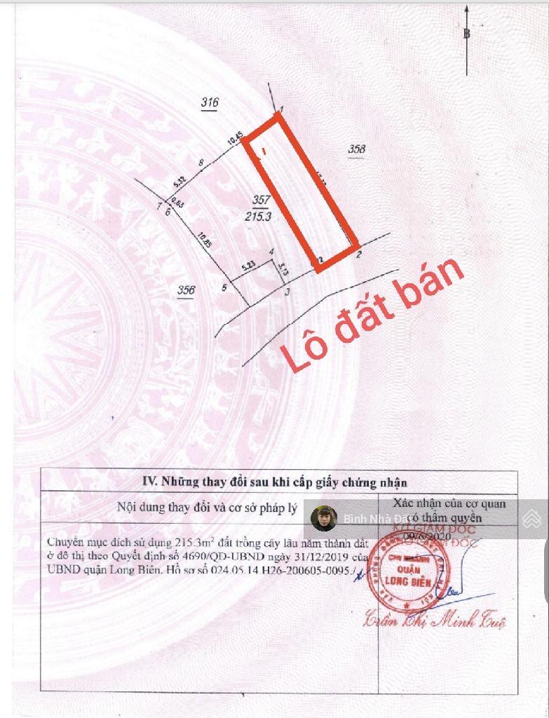 Bán Đất tại Phúc Lợi, Long Biên, Hà Nội, 8,9 tỷ, 68m2 ! Ở hay đầu tư ok luôn! Chủ nhà đang cần bán