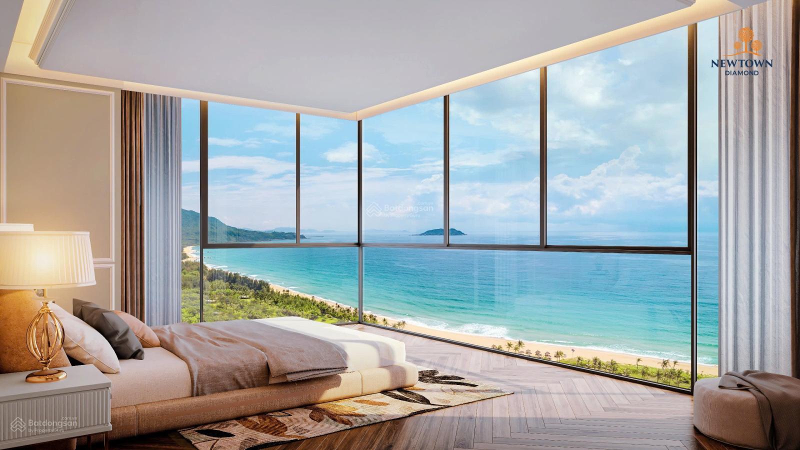 Chỉ 4,3 tỷ sở hữu căn hộ 2PN DT rộng 82m2 cạnh biển sát sân golf của dự án Newtown Diamond