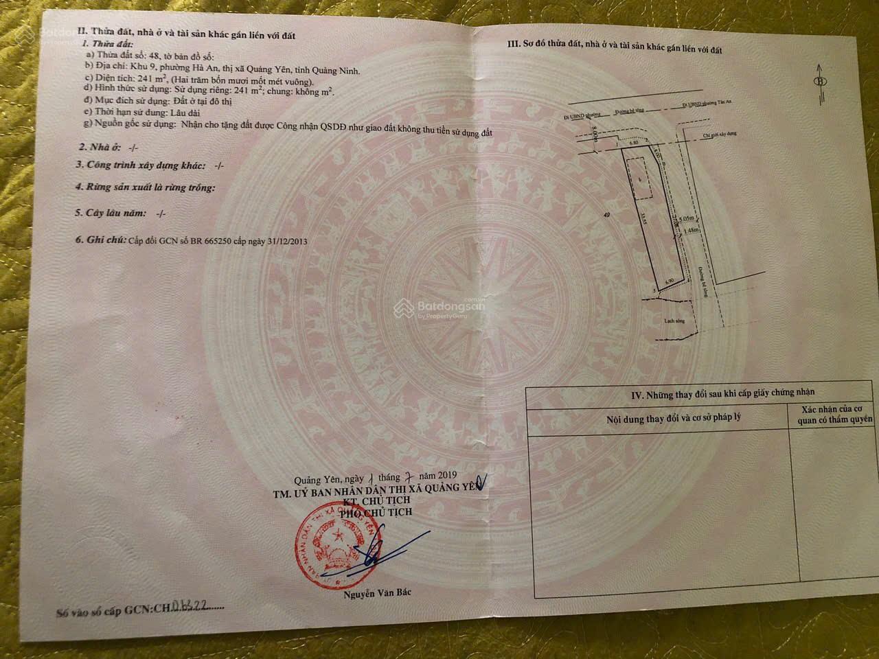 241m2 mặt tiền đường Bạch Đằng Hà An cạnh dự án Hạ Long Xanh