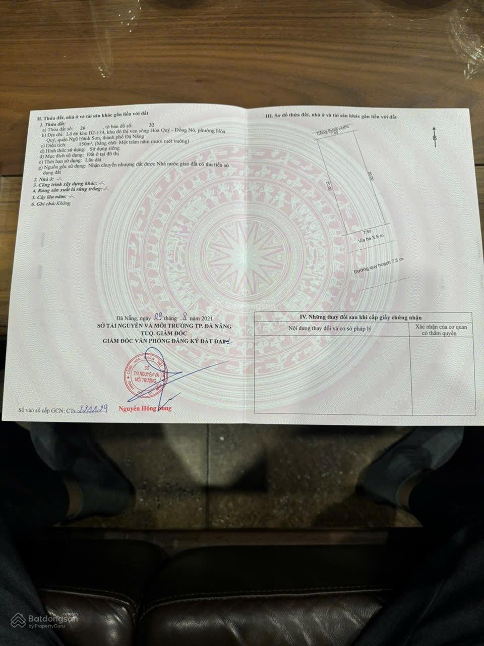 Bán nhanh lô view hồ sen, gần sông siêu hiếm khu đô thị Nam Hoà Xuân của Sungroup, DT 150m2