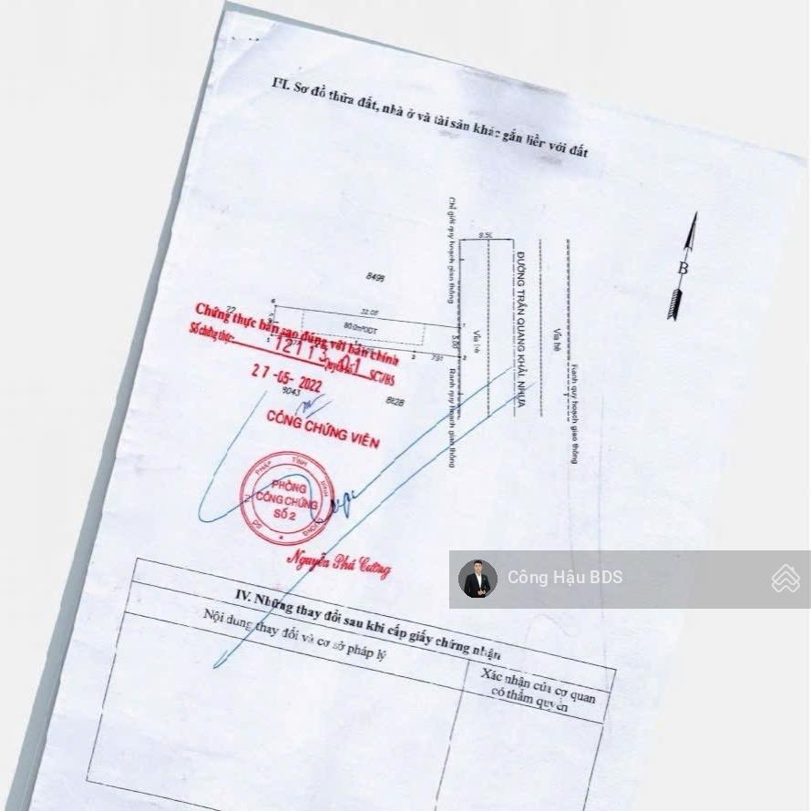 Cặp mặt tiền Trần Quang Khải, P. Đông Hoà, Dĩ An. DT: 286m2 (10x28.6m) ODT: 204m2. Giá: 16.8 tỷ tl